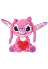 Peluche Disney Stitch Angel de 25 cm avec cœur