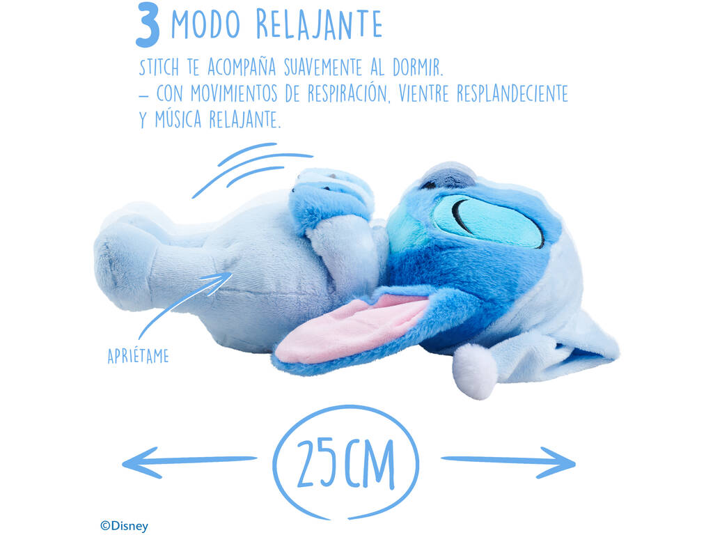 Disney Stitch Peluche Stitch Hora de Dormir de 31 cm