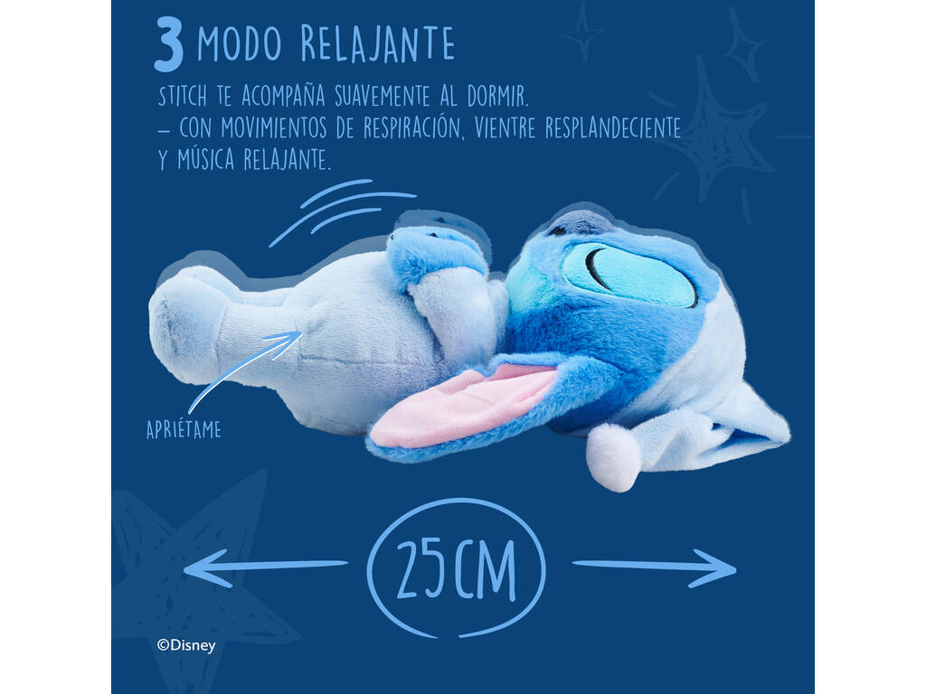 Disney Stitch Peluche Stitch Hora de Dormir de 31 cm
