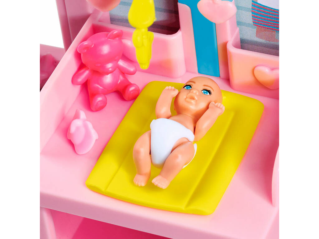 Steffi Love Muñeca con Habitación del Bebé Recién Nacido con Accesorios