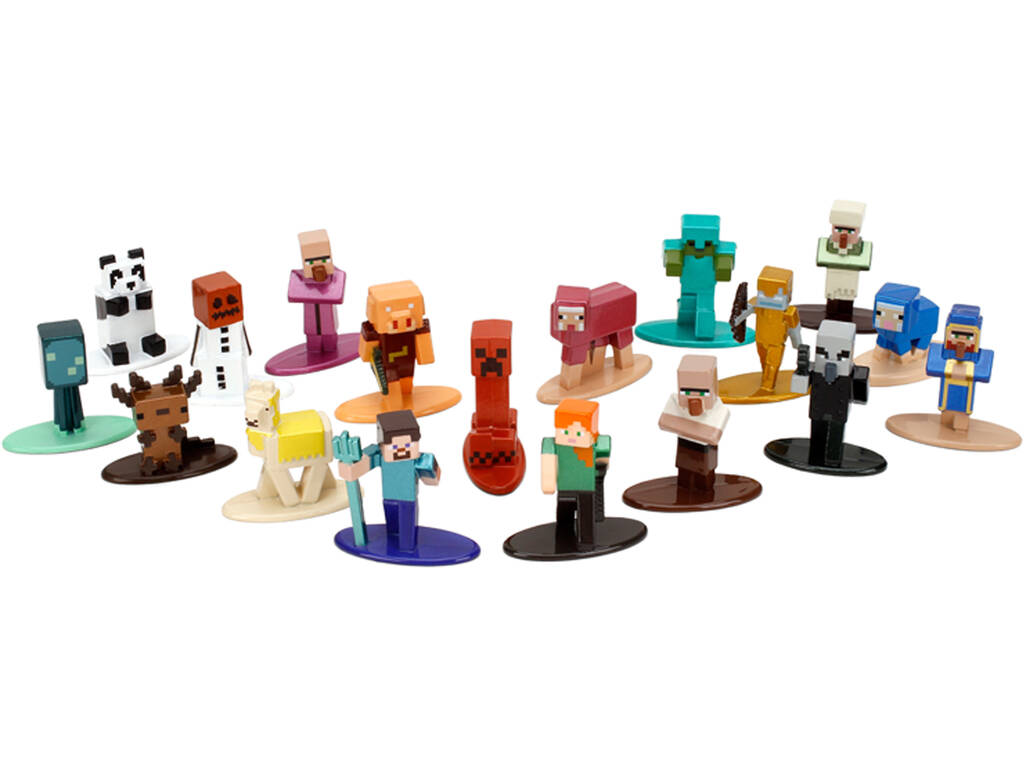 Nano Metalfigs Minecraft Pack 18 Figuras de Metal de 4 cm
