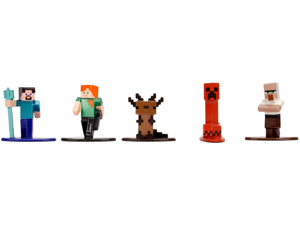 Nano Metalfigs Minecraft Pack 18 Figuras de Metal de 4 cm