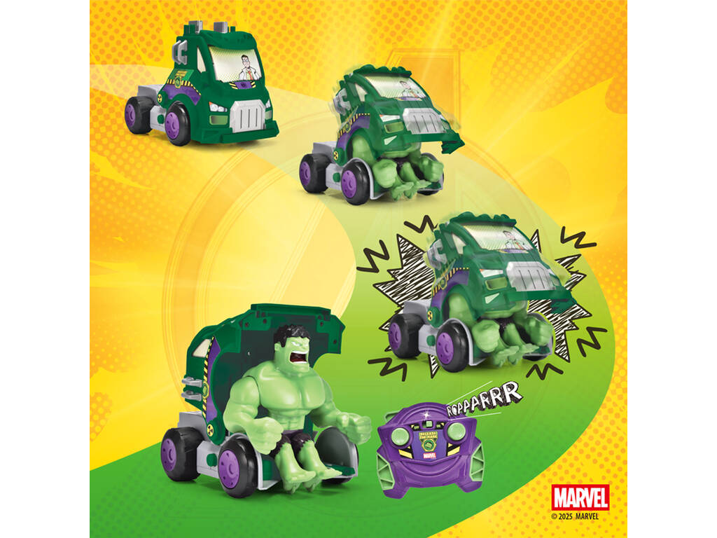 Marvel Avengers Coche Hulk Smash Radio Control de 19 cm