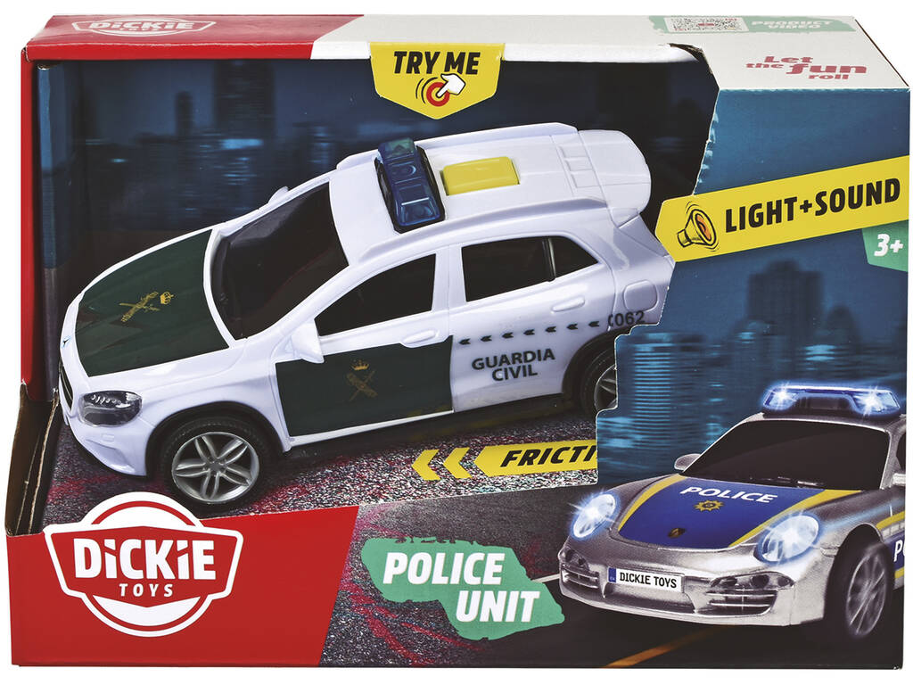 Dickie Toys Voiture Mercedes de la Garde civile de 15 cm avec lumière et sons
