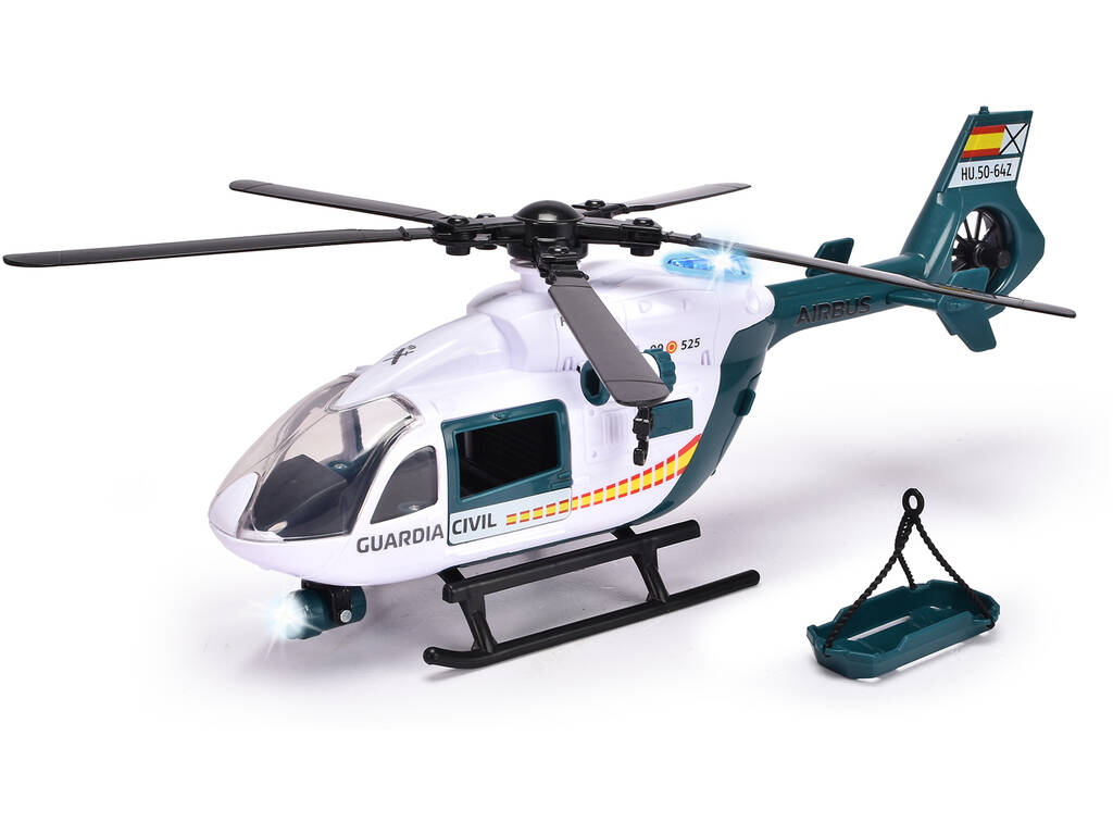 Dickie Toys Helicóptero Airbus de la Guardia Civil de 36 cm con Luz y Sonidos