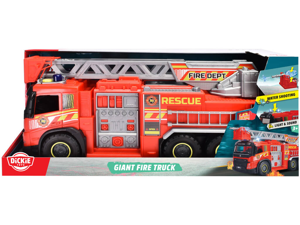Camión de Bomberos Volvo de 55 cm con Luces y Sonidos
