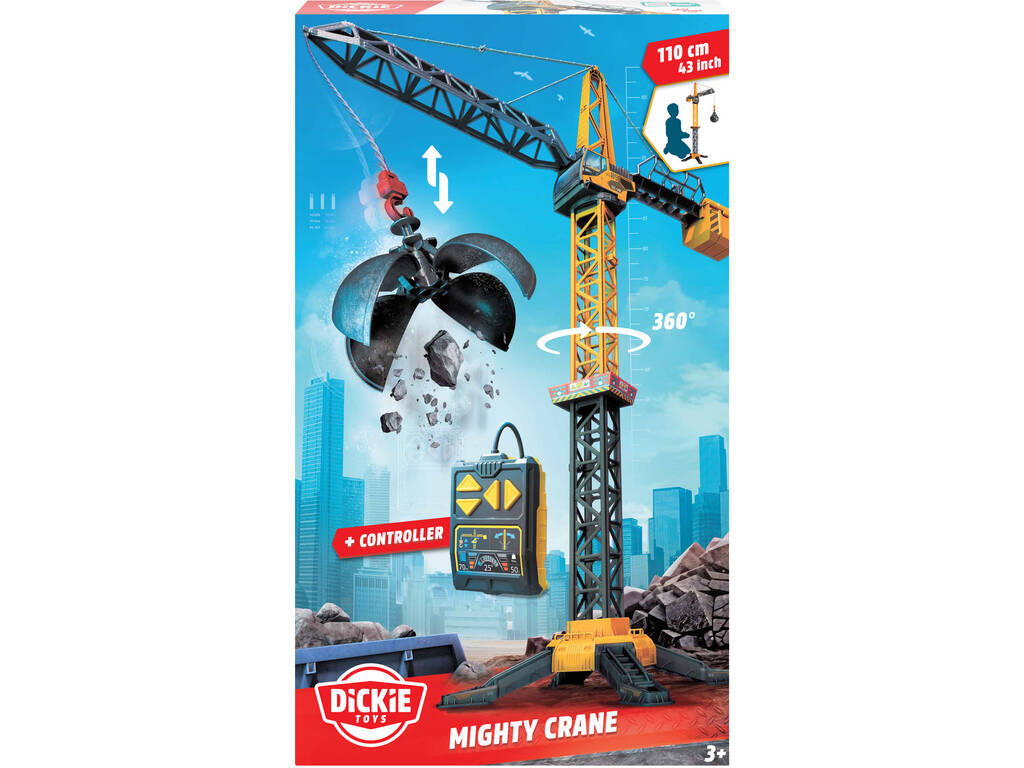 Dickie Toys Grua de 110 cm com Controlador por Cabo