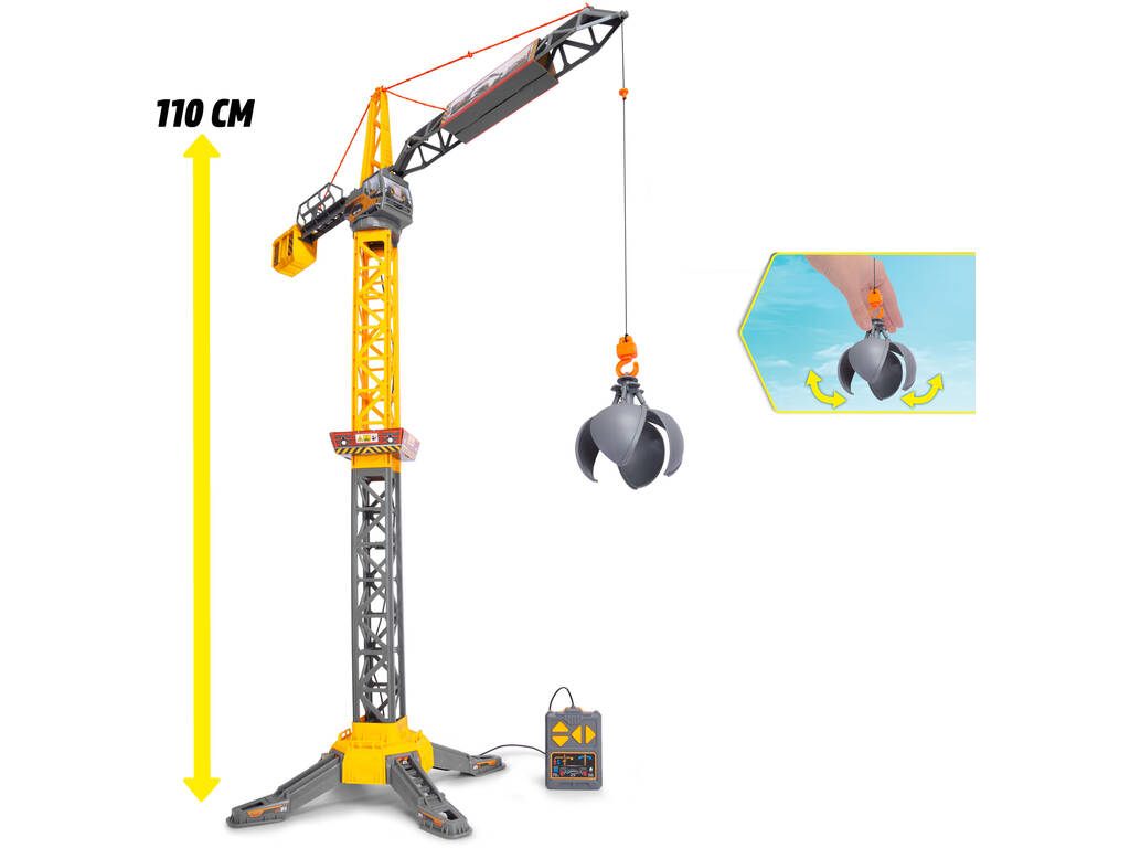Dickie Toys Grua de 110 cm com Controlador por Cabo
