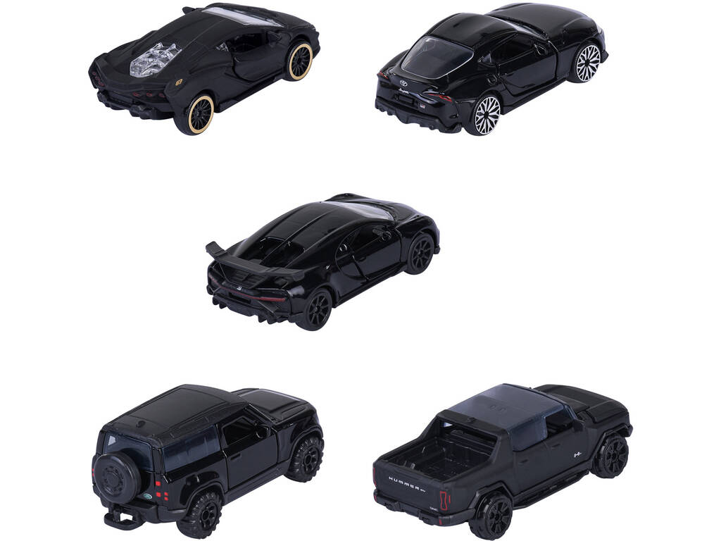 Majorette Pack 5 Coches de Metal Black Edition
