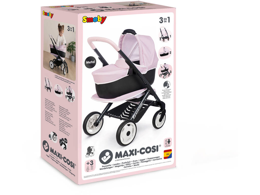 Passeggino per bambole Maxi Cosi Seggiolino e Carrozzina Rosa