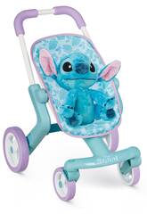 Poussette Disney Stitch avec peluche Stitch de 25 cm