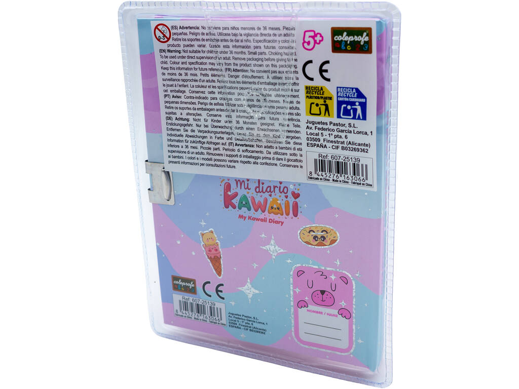 Mon journal kawaii avec ourson en mousse et cadenas