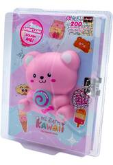 Il mio diario Kawaii con orsacchiotto in gommapiuma e lucchetto