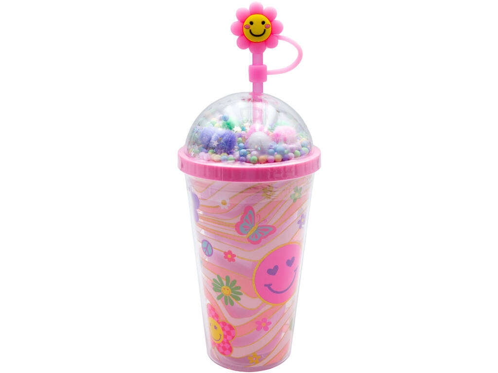 Super verre design rose de 20 cm avec des tatouages qui brillent dans l’obscurité