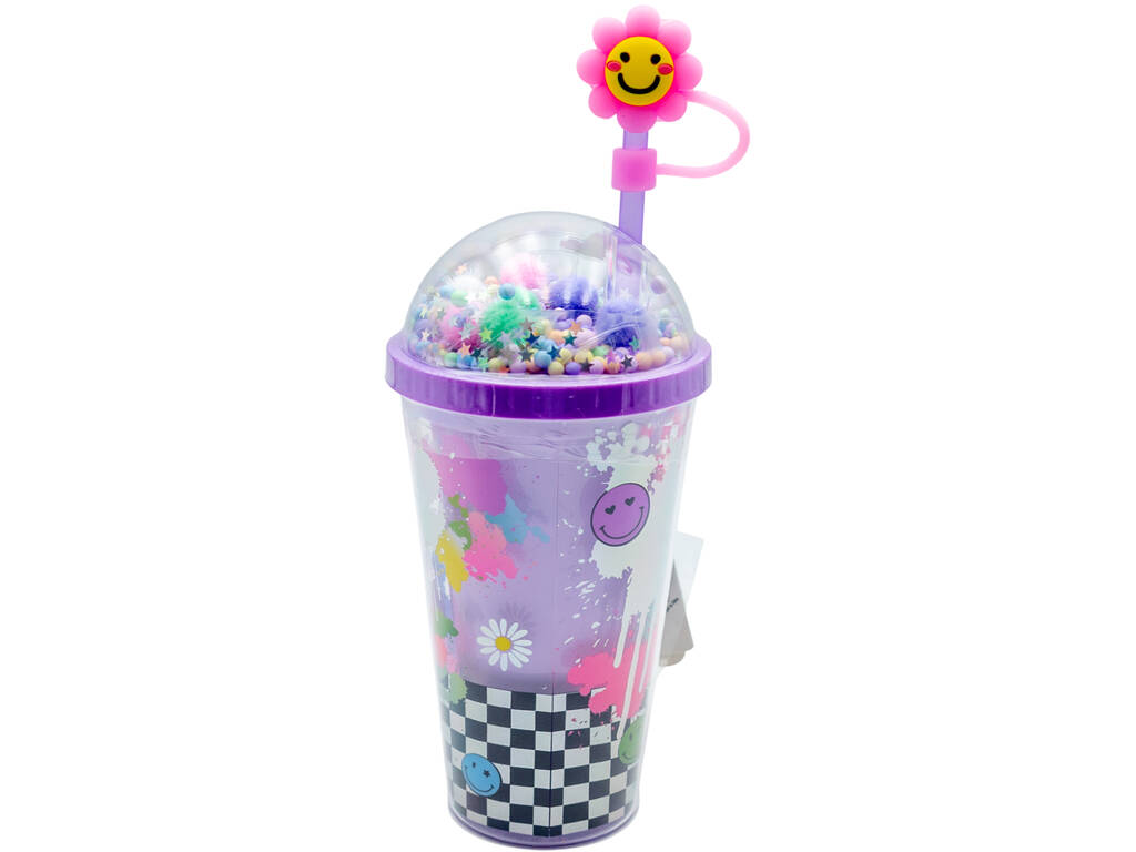 Super verre design violet de 20 cm avec des tatouages qui brillent dans l’obscurité