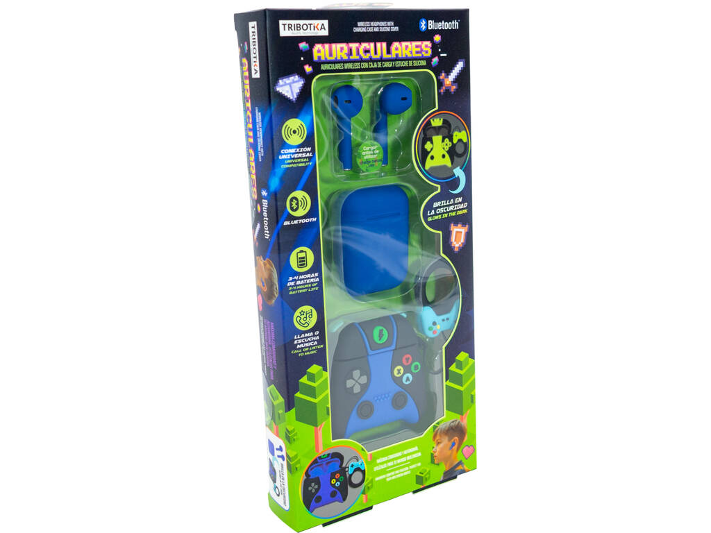 Auriculares Inalámbricos Gaming con Caja de Carga y Accesorios