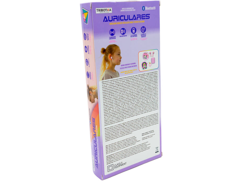 Auriculares Inalámbricos Happy Vibes con Caja de Carga y Accesorios