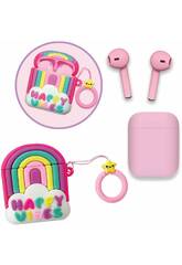 Auriculares Inalámbricos Happy Vibes con Caja de Carga y Accesorios