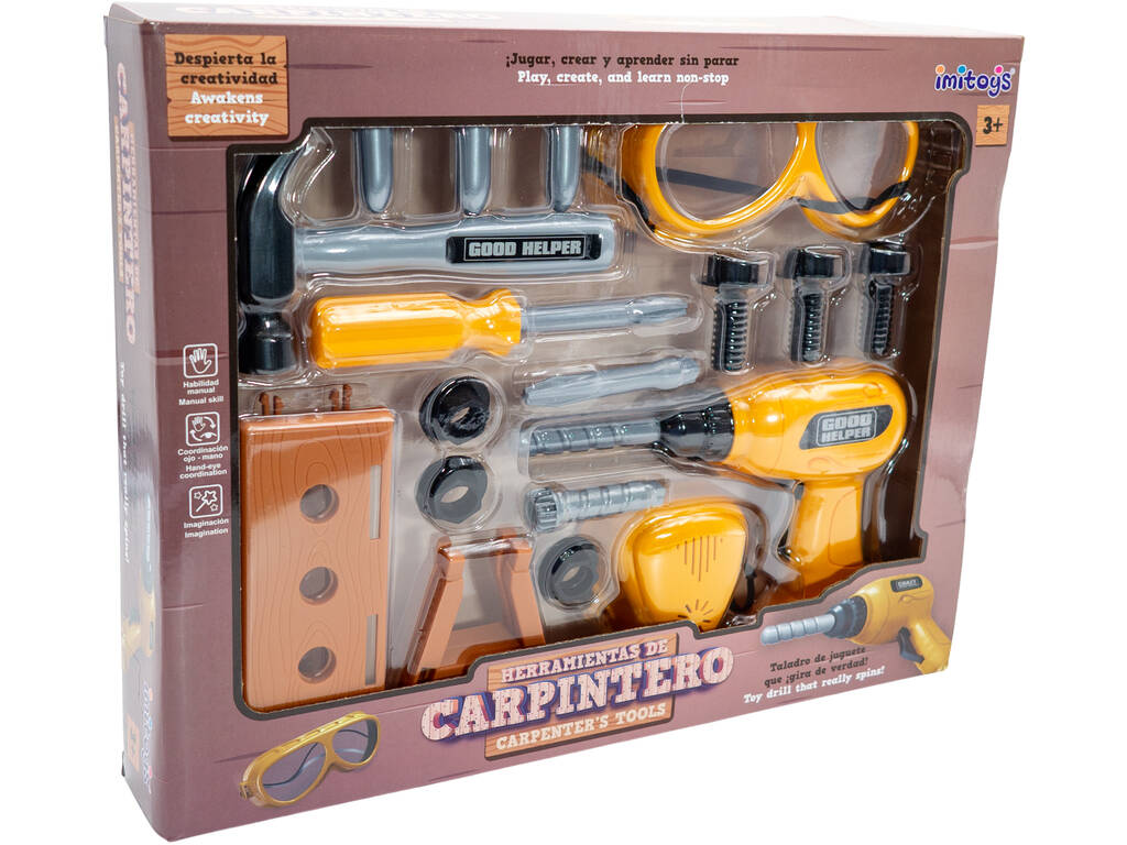 Conjunto de Ferramentas de Carpinteiro com Acessórios