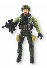Spezialeinheiten Figur Dunkel- und Hellgrüne Uniform 22,5 cm mit Helm und Brille