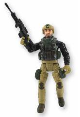 Spezialeinheiten Figur Schwarz-Grüne Uniform 22,5 cm mit Helm