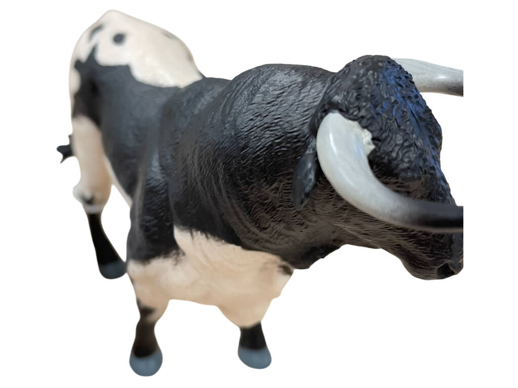 Figurine Taureau Calme Noir et Blanc 10 x 4 x 15 cm