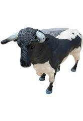 Figura Toro Calmo Bianco e Nero 10x4x15 cm
