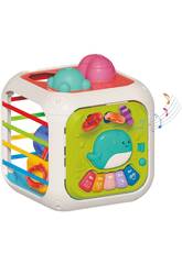 Aktivitätswürfel 7-in-1, 15x15x15 cm mit Licht und Sound