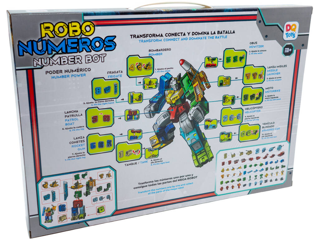 Robo Números Set Robot Transformable de 10 Piezas