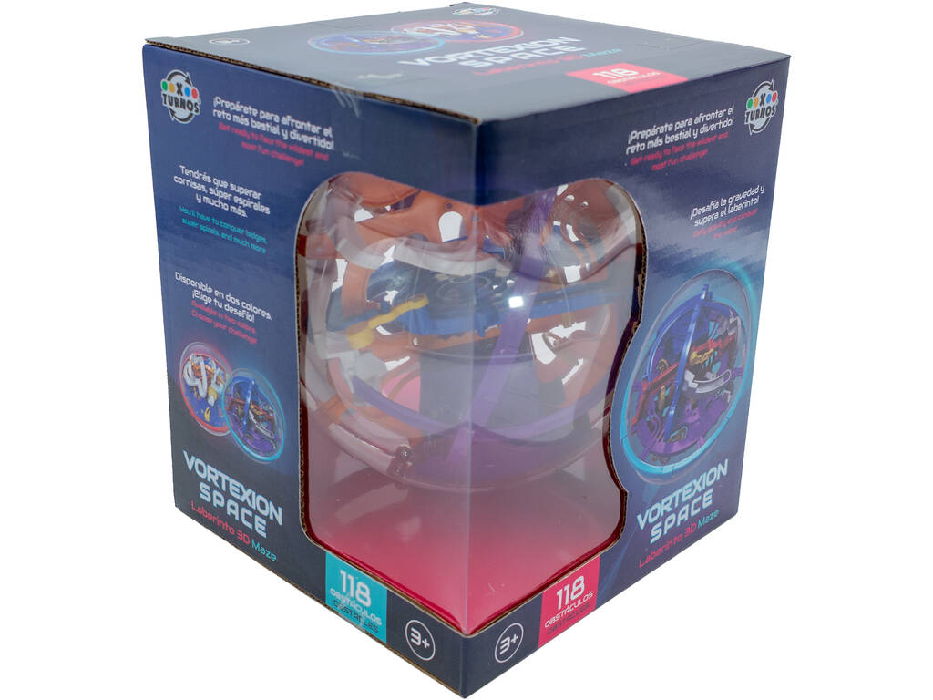 Labyrinthe 3D Boule Vortexion Space Rouge avec 118 obstacles