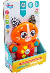 Interaktive Tierchen Orange Kätzchen-Figur 14 cm mit Licht und Geräuschen