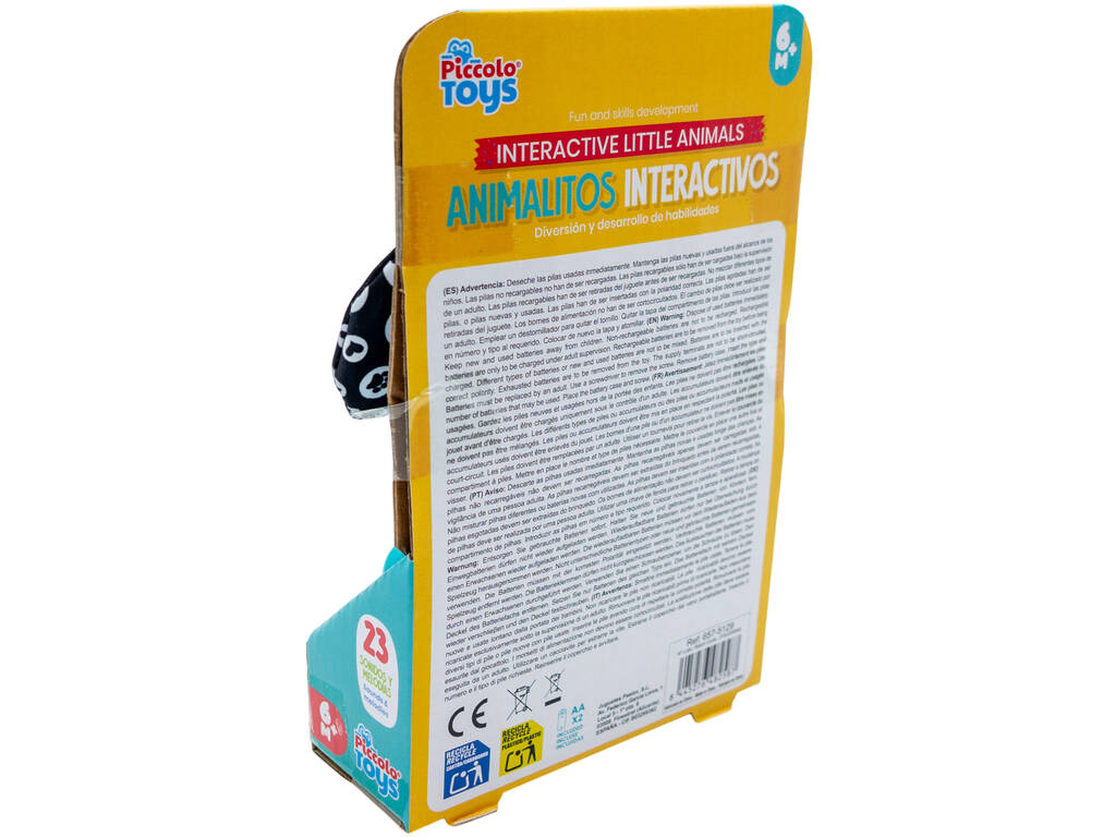Animalitos Interactivos Figura Perro Azul de 14 cm con Luz y Sonidos