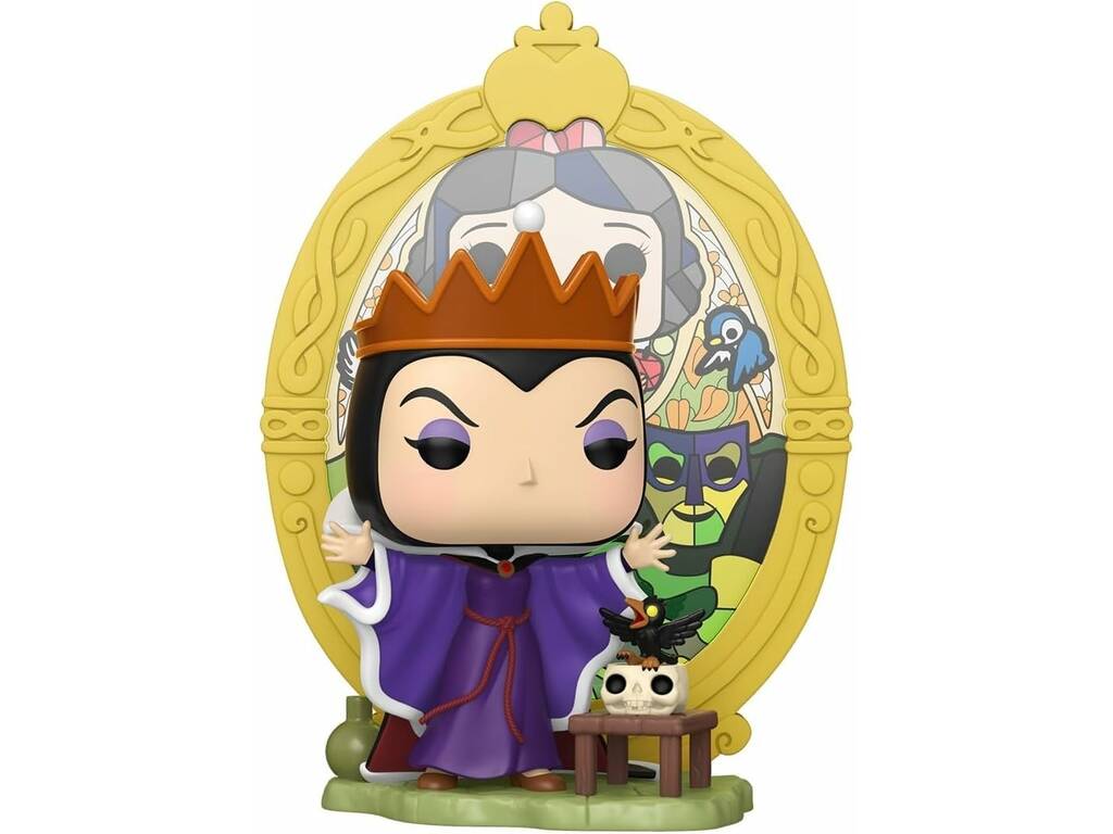Funko Pop Deluxe Disney Branca de Neve Figura Evil Queen com Vitral