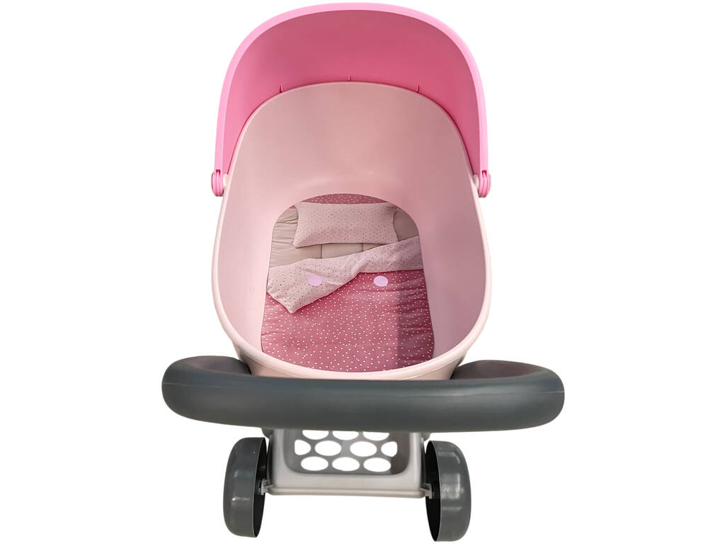 Cucosito Pack Chariot de poupée avec poupée bébé Pipi de 32 cm et accessoires