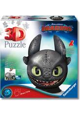 Puzzle 3D Tête de Dragons sans dents avec oreilles