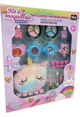 Kit de maquillage avec sac en peluche et accessoires