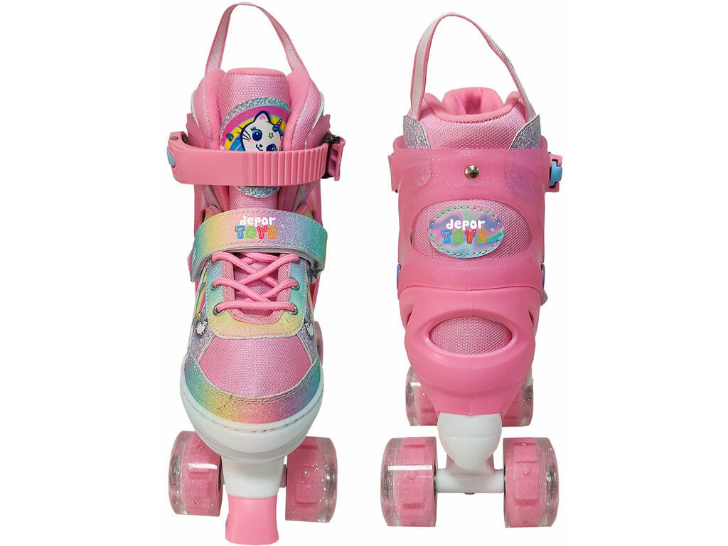 Patines Fantasy Roller Gatito Unicornio Talla 31-34