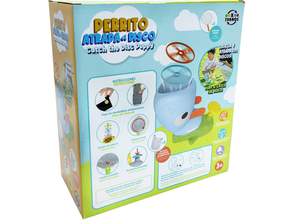 Perrito Atrapa el Disco con 2 Redes