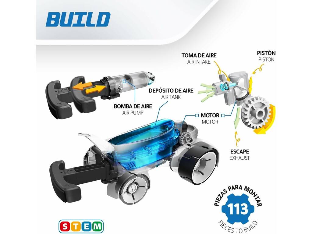 Xtreme Bots Vehículo Aeropropulsado Aerocar con 113 Piezas