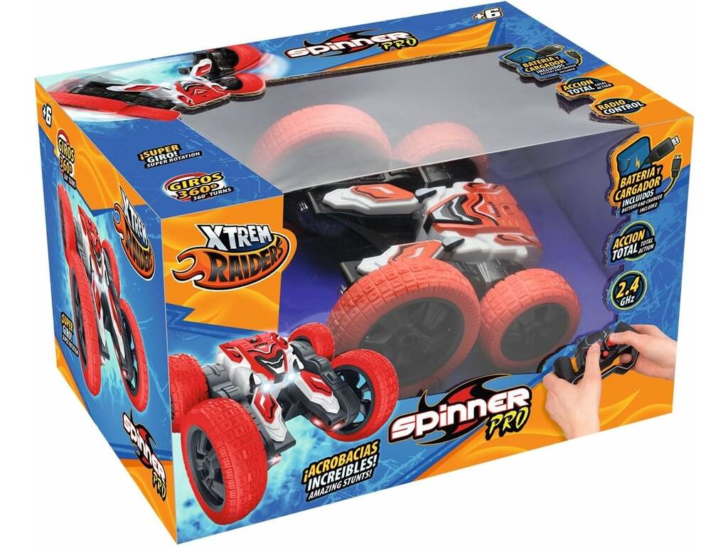 Xtrem Raiders Vehículo Radio Control Spinner Pro