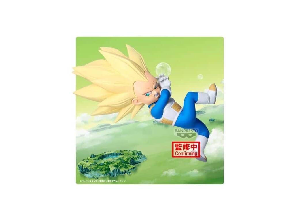 Dragon Ball Daima Figura Vegeta Super Saiyan 3 com Painel 14 cm