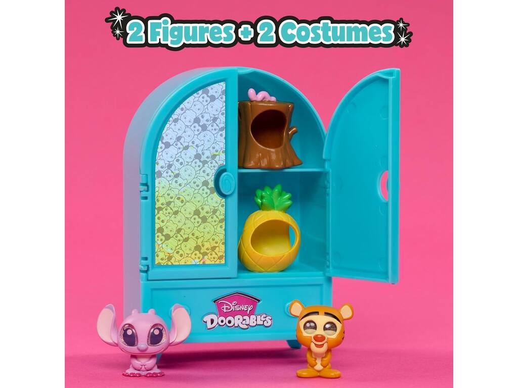 Disney Doorables Pack Disfraces Chulos con 2 Figuras y 2 Disfraces Sorpresa