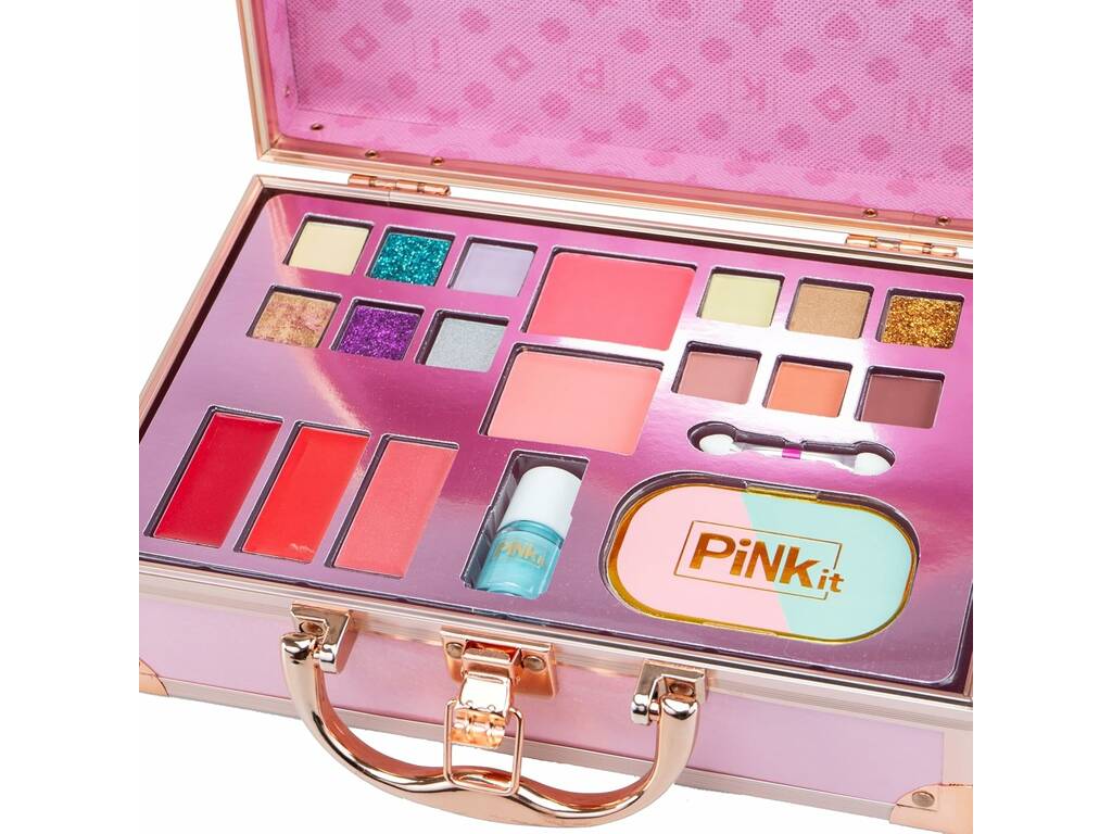 Pink It Maleta de Maquilhagem de Viagem com Espelho