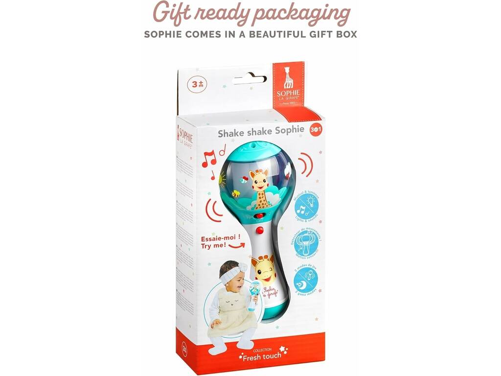 Sophie La Girafe Rassel Shake Shake Sophie 3 in 1