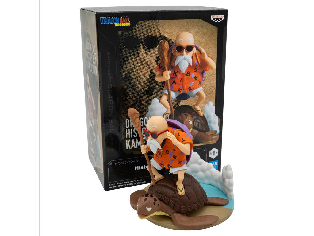 Dragon Ball History Box Figura Maestro Roshi con Tartaruga da 12 cm
