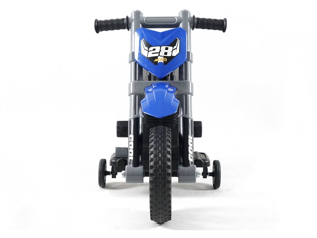 Moto a batteria blu da 6V con rotelle