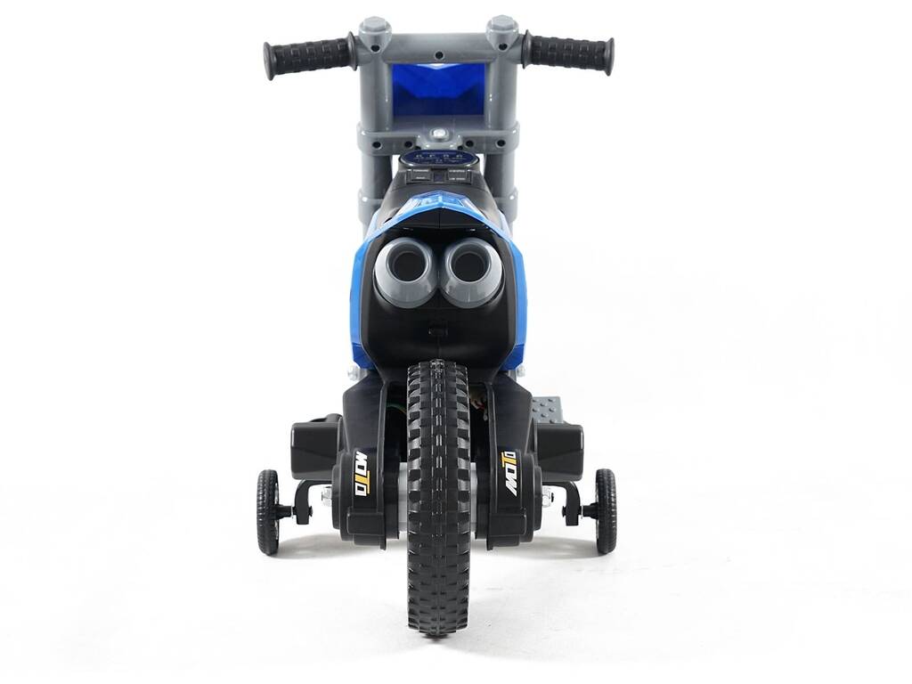 Moto a batteria blu da 6V con rotelle