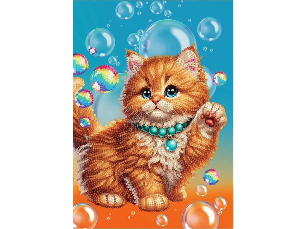 Diamantiny décorer avec des pierres précieuses Kitty Rosso