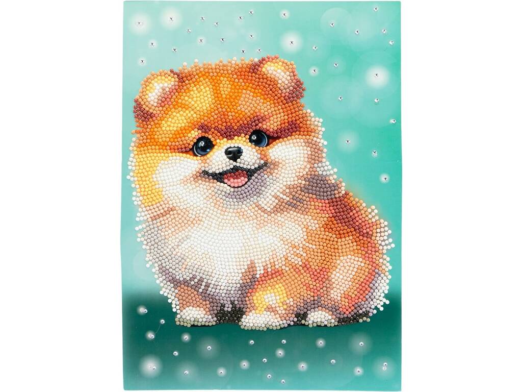 Diamantiny Decora con Gemas Perrito Volpino