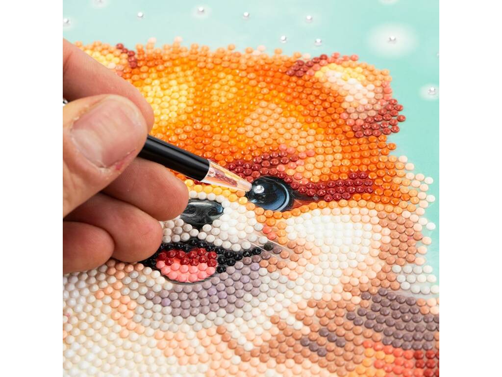 Diamantiny Decora con Gemas Perrito Volpino